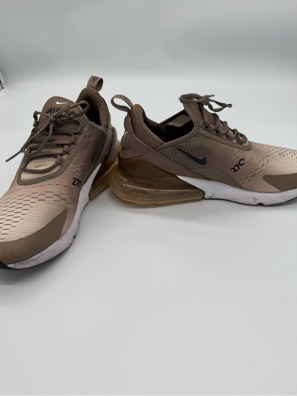 Nike Air Max 270 Sneakers in Taupe with Black Swoosh ib7751-200